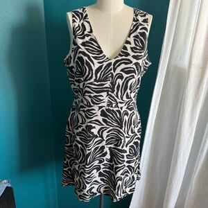 Nicole Miller Black and White Zebra Mini Dress